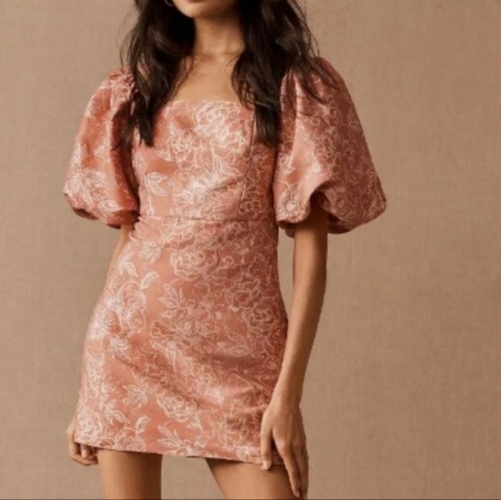Sachin + Babi Kendal Puff Sleeve Dress In Rose - Picture 2 of 5